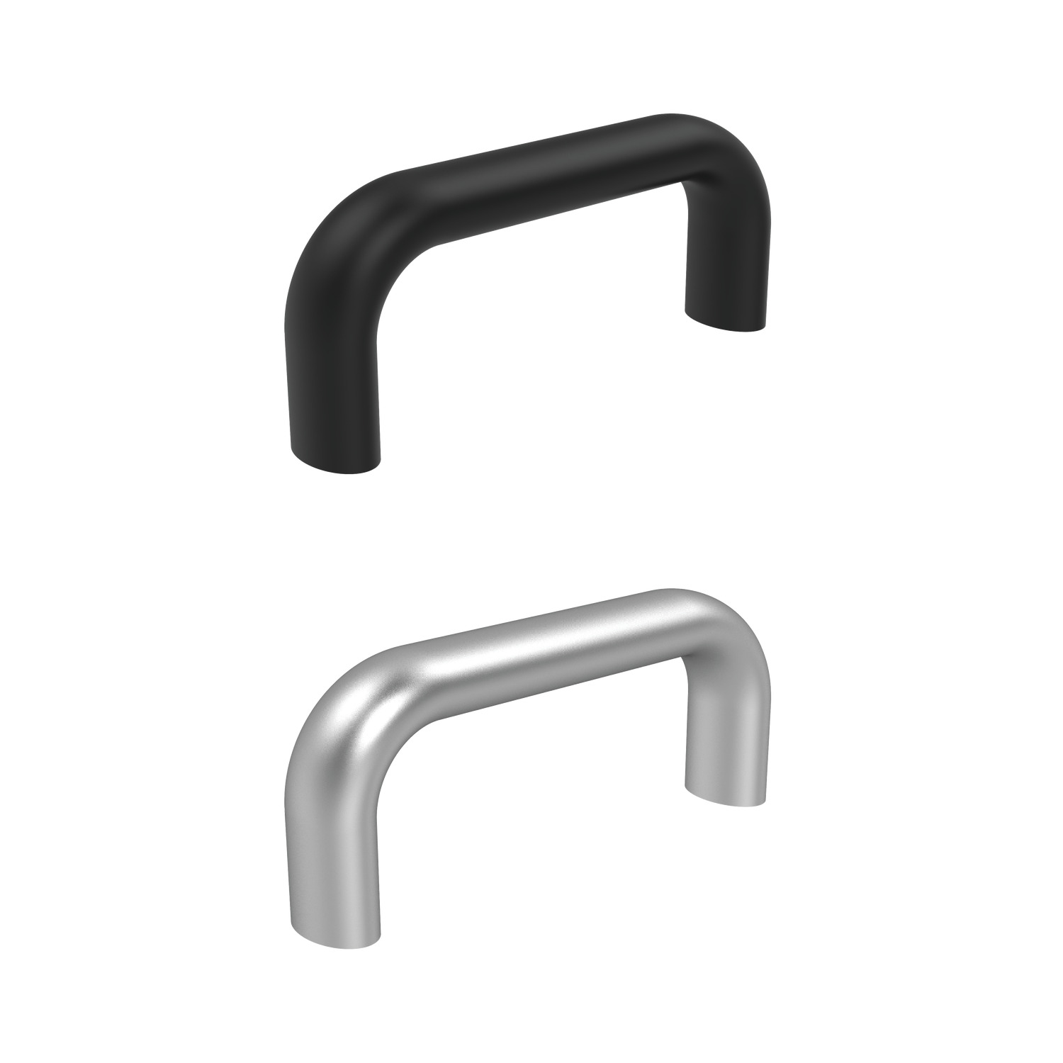 Cabinet Handles Rear mounting cabinet handles available in natural silver finished aluminium or black plastic coated.