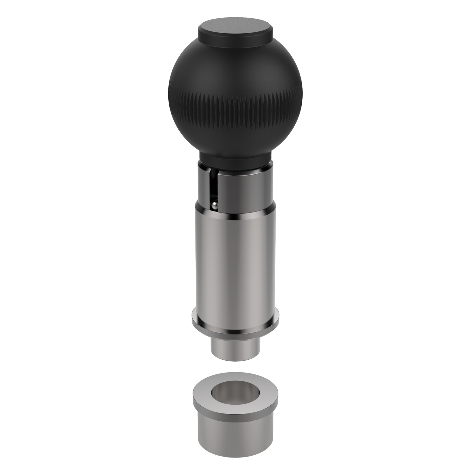 Index Plungers - Precision Precision index plungers with cylindrical pin, made from case hardened steel with thermoplastic grip. Available in locking or non-locking types.