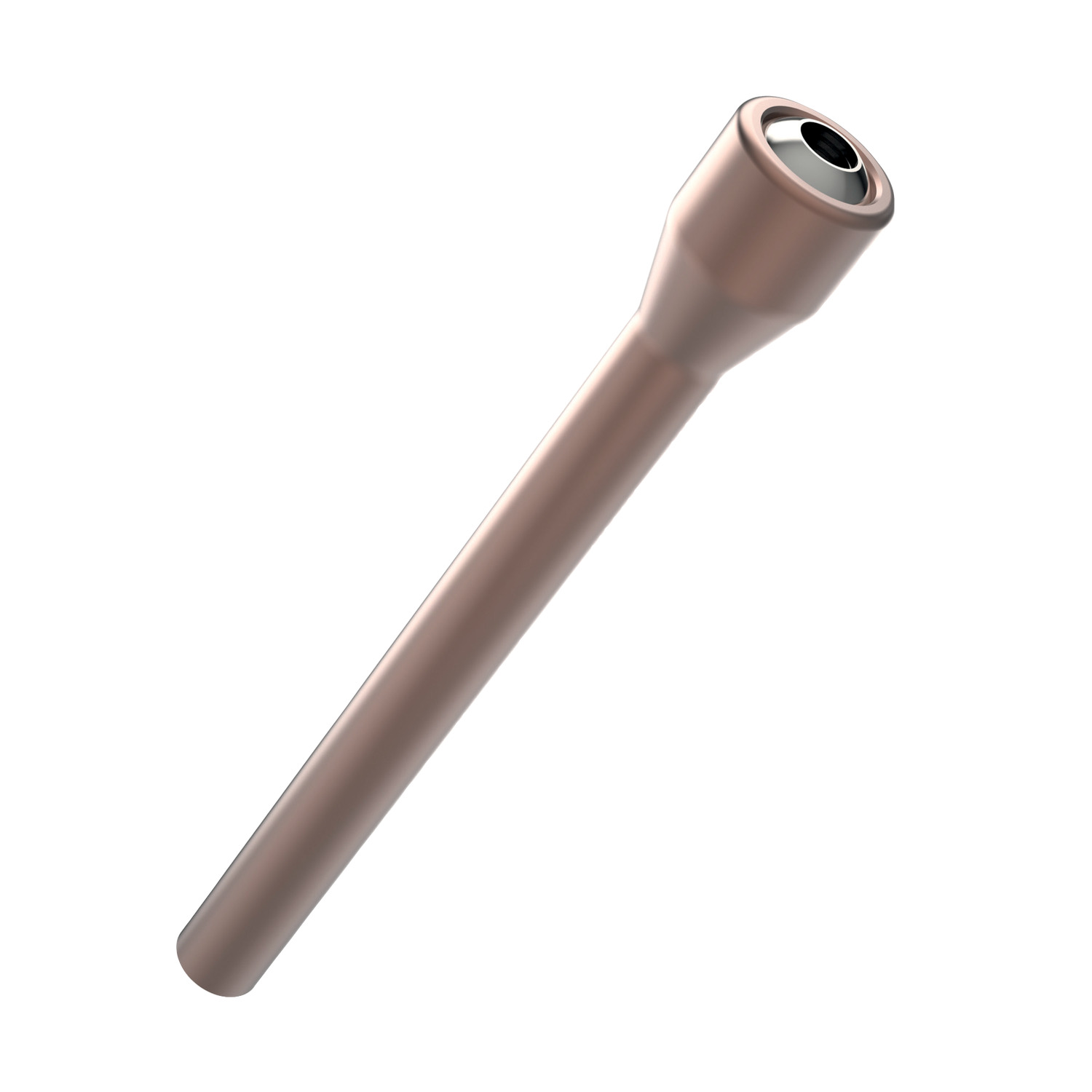 Directional Spray - Single Tube Copper Tube with Acetal Insert and Stainless Steel Ball. Adjust direction of spray through ball tip. For use up to 33 bars. Temperature resistant to 70°C.