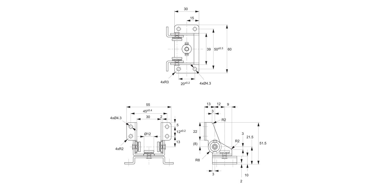 S4030 Constant Torque - Dual Axis Friction Hinges