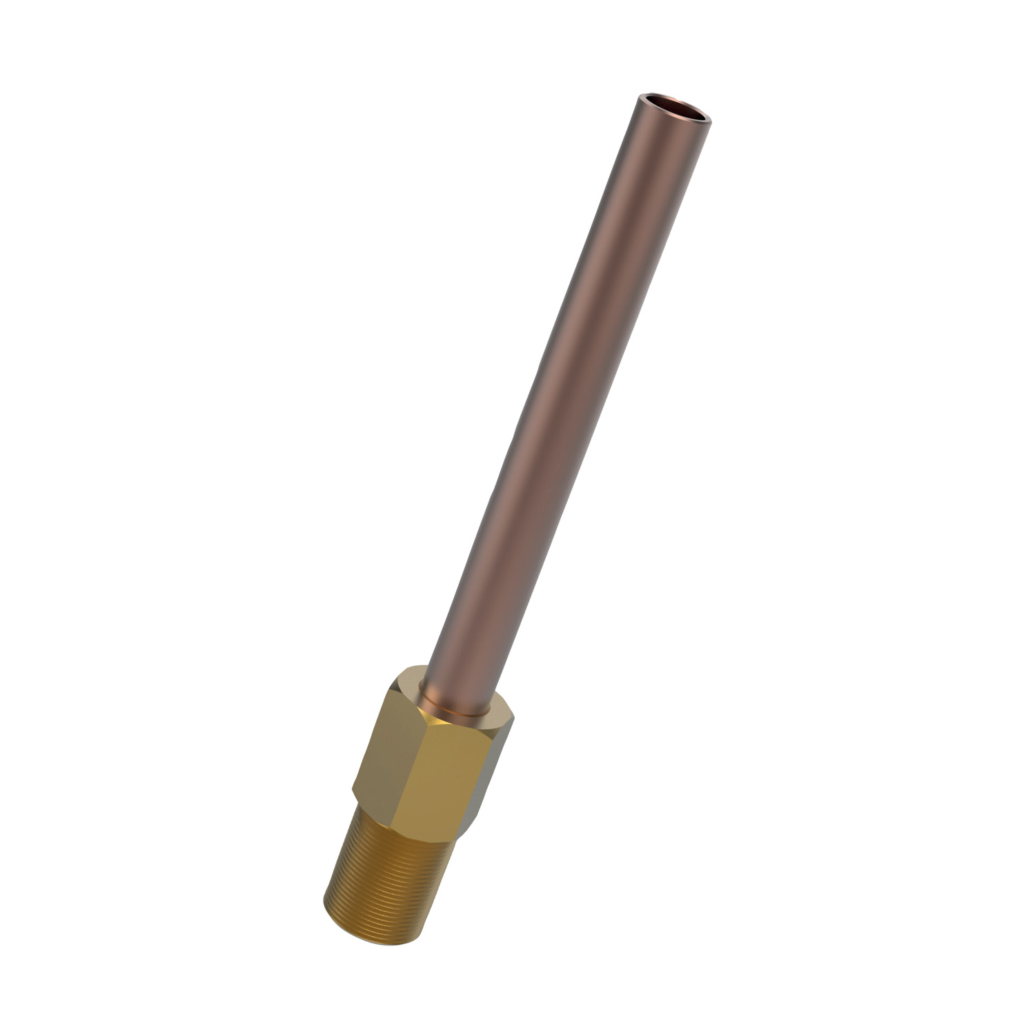 Extension Tube - For Coolant Nozzles Copper tube and threaded brass connector; simply bend and cut to length as required. Maximum pressure of 33 bars and temperature resistant to 150°C.