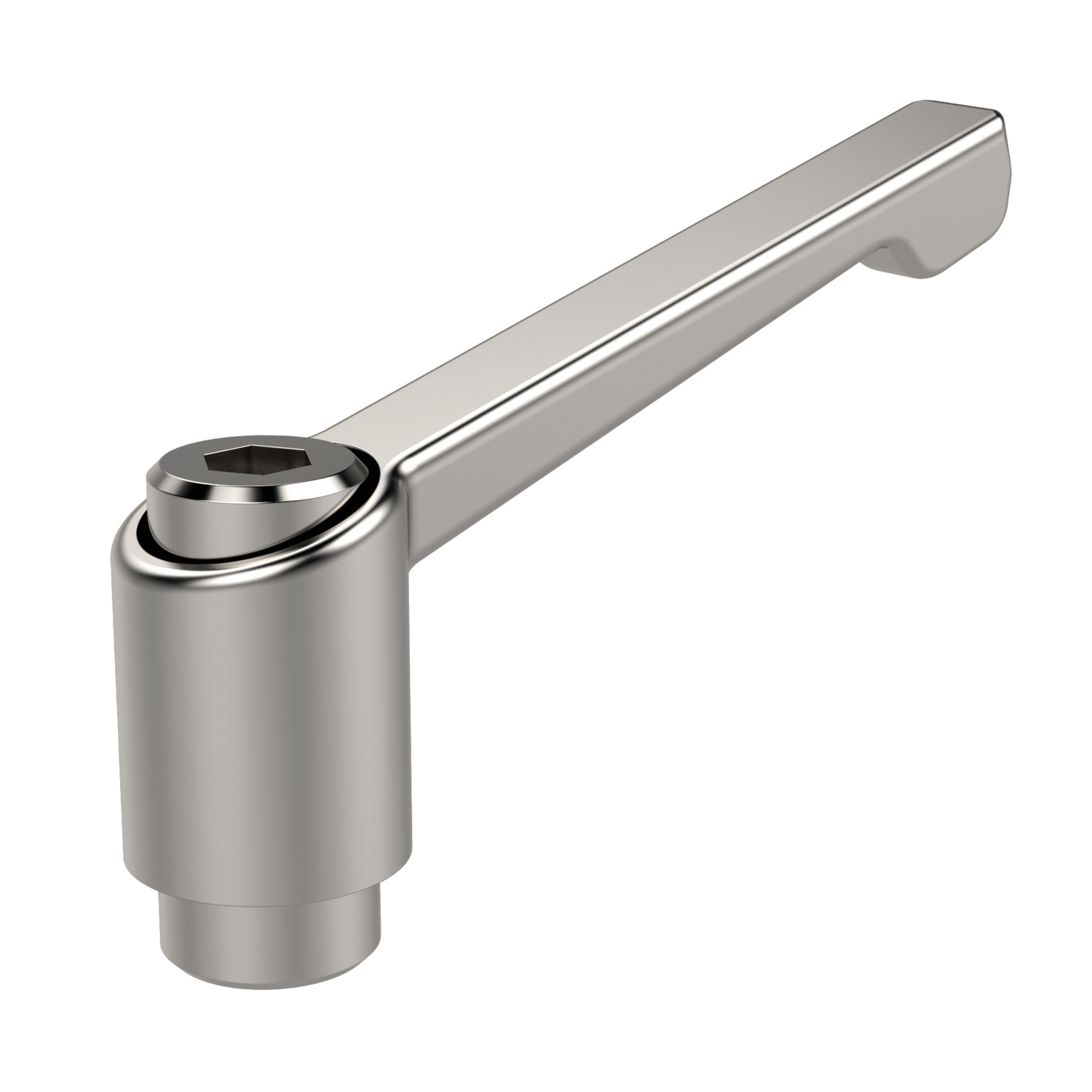 Product 74380, Adjustable Clamping Lever threaded bore - stainless / 