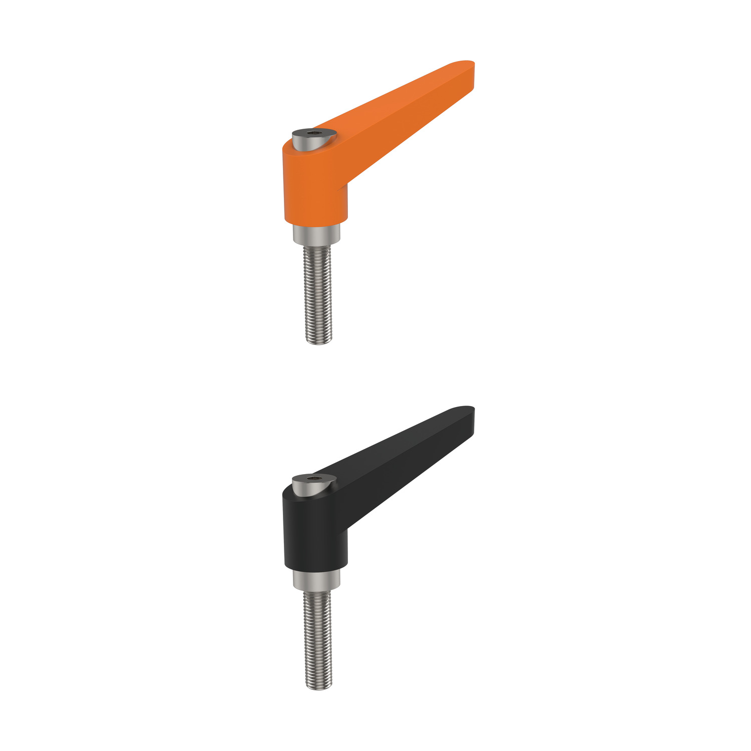 Adjustable Clamping Levers Adjustable clamping levers suitable for applications in the medical and chemical industries. Handle is made from die cast zince with stainless steel inner parts.