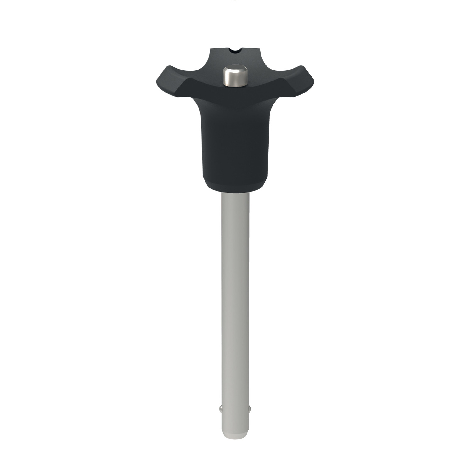 Product 33060.B, Ball Lock Pins - Single Acting - Black Plastic Handle self-locking - stainless steel 1.4542 (AISI 630) / 