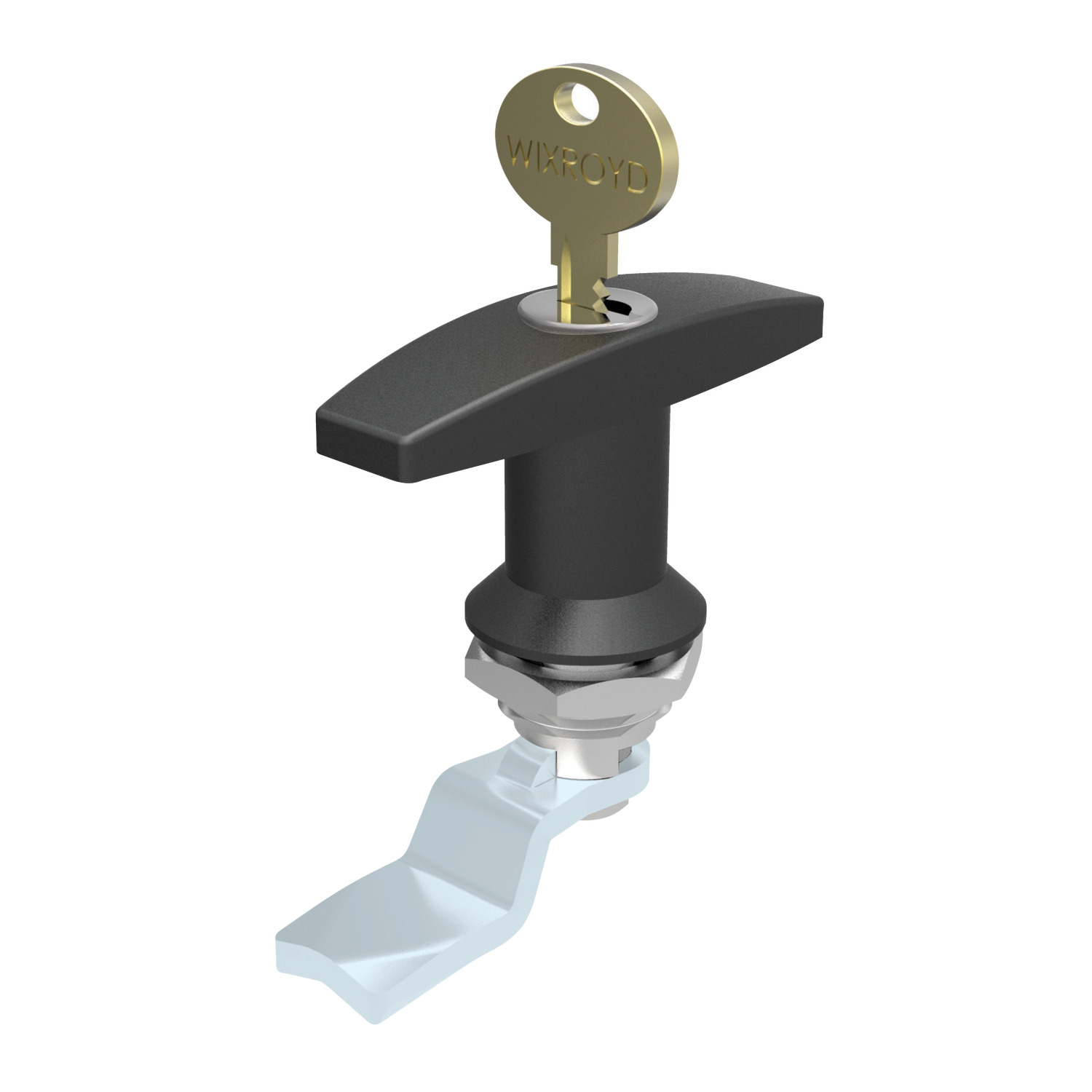 Cam Locks - Flexi-System T handle cam lock. Available in Keyed alike and Keyed to differ. Chrome or black coated.