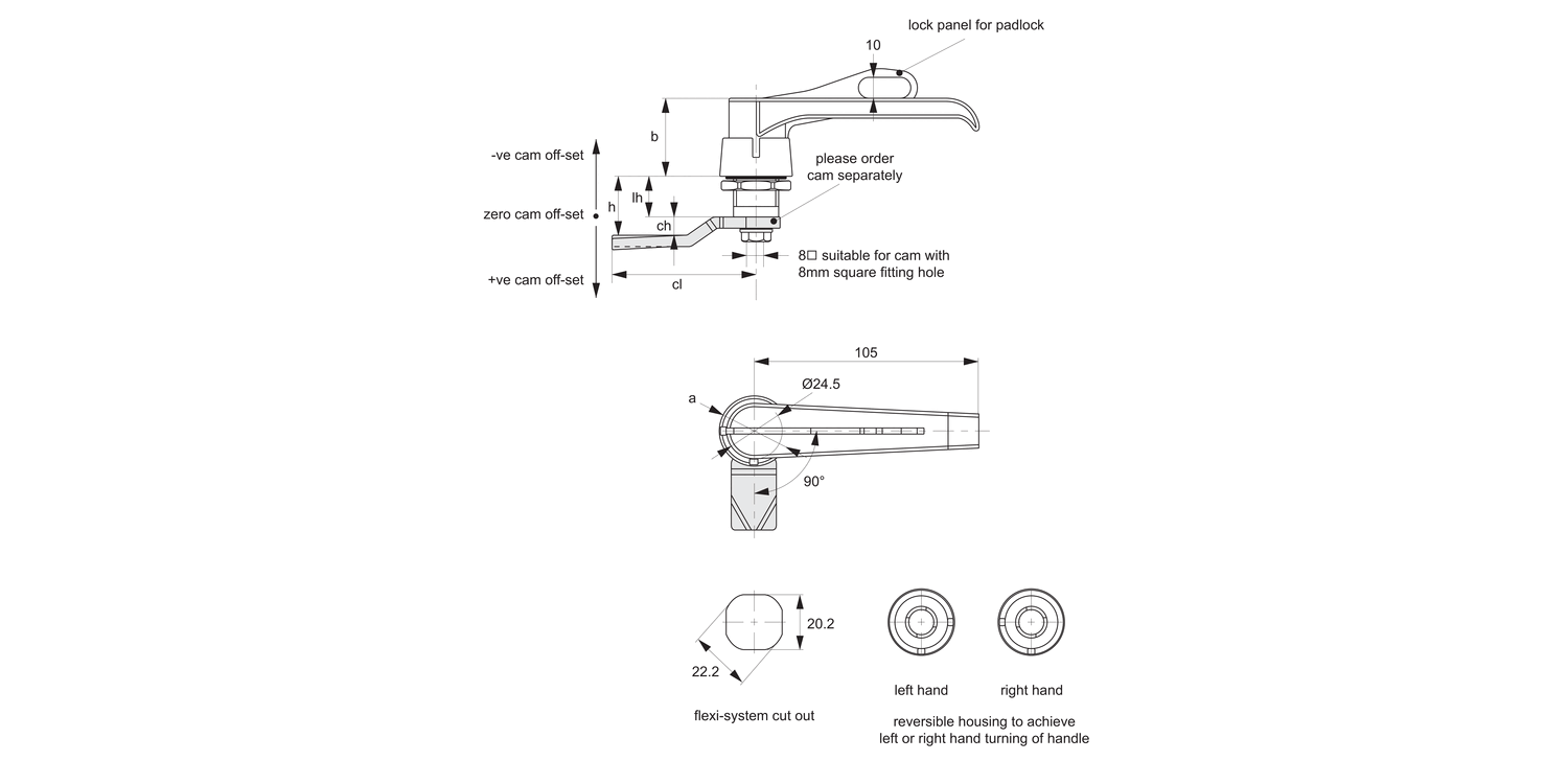 A2526 - Cam Locks - Flexi System | Wixroyd