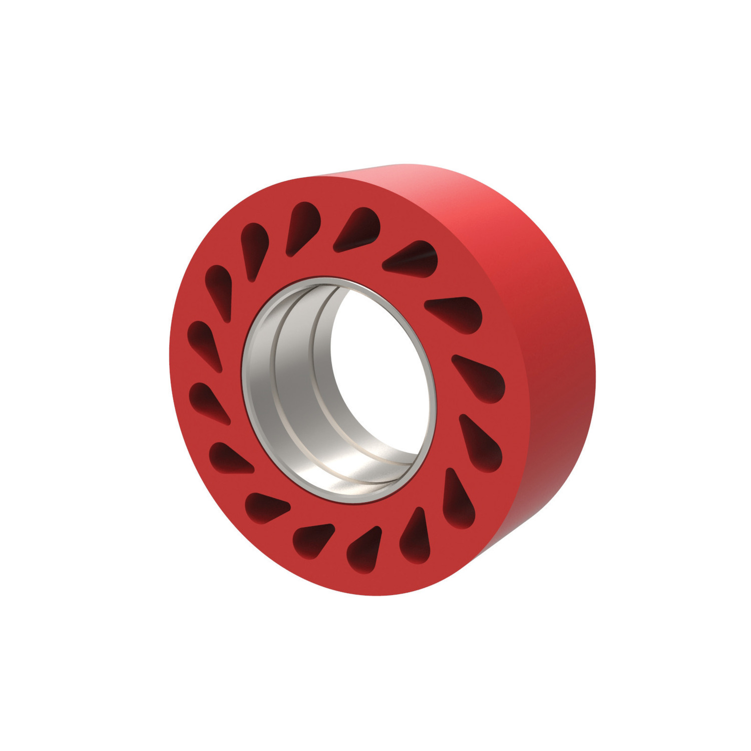 Durasoft Roller Durosoft rollers have "teardrop" holes to allow the roller to flex for firm but non-damaging contact.