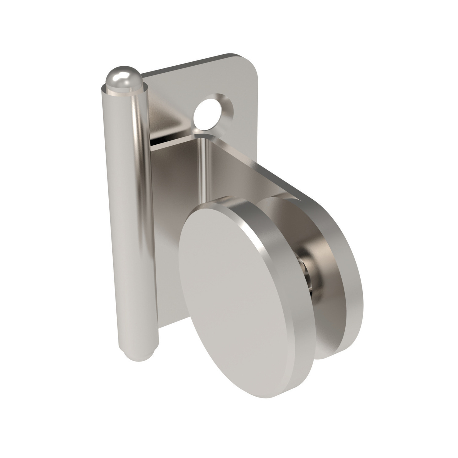 Glass Door Hinges - Inset Type Polished stainless steel (AISI 304), suitable for door thicknesses 4 - 6 mm. Drilling is needed for fitting.