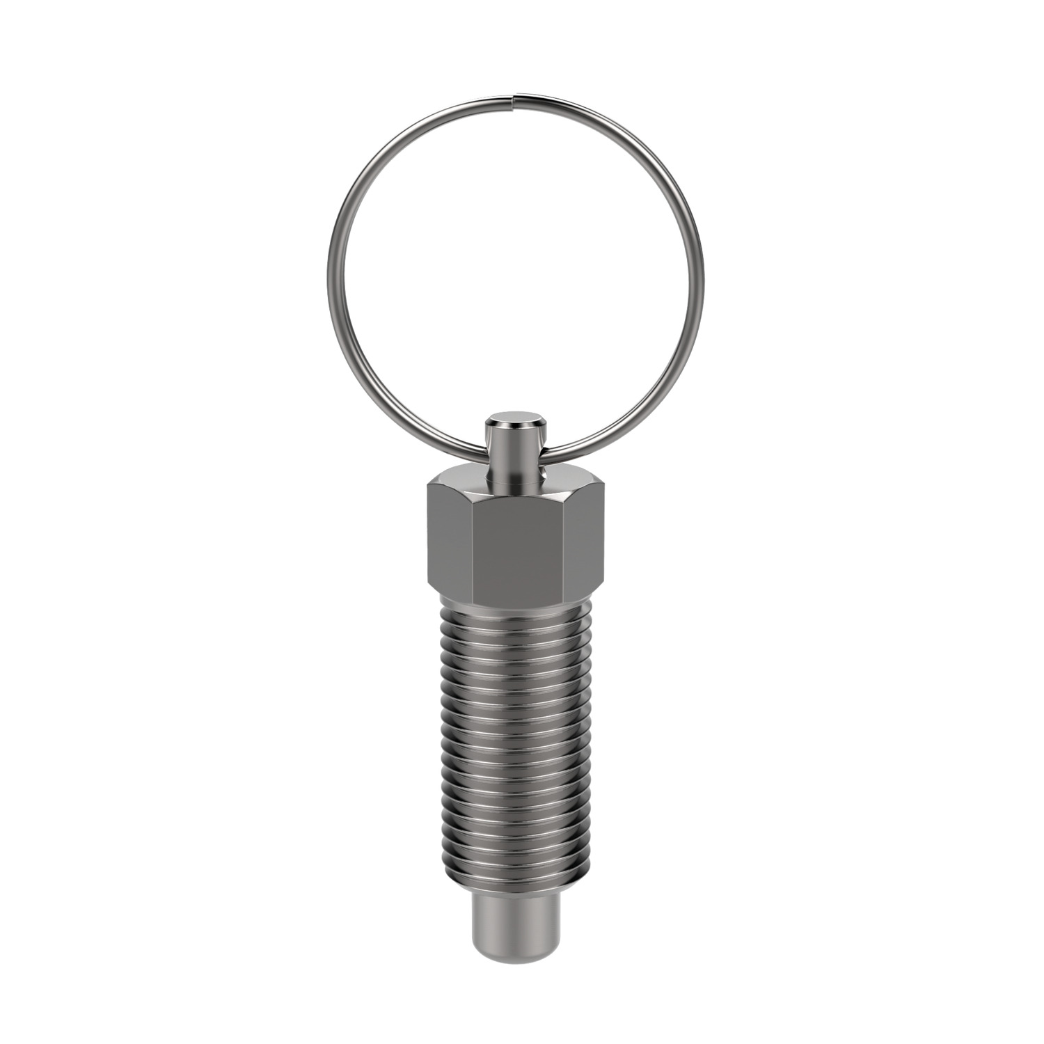 32550.W0724 Index Plungers - Free cutting steel Pull Ring - Non Locking - 4 - M 6x1,00