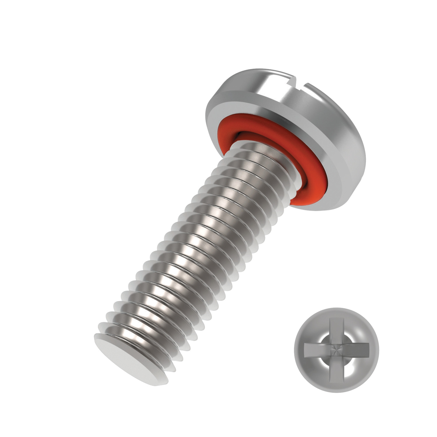 Pan Head Seal Screws Pan head integral sealing screws feature an O-ring underneath the screw to provide bi-direction sealing. This makes them for ideal for protection against contaminates such as a dirt.