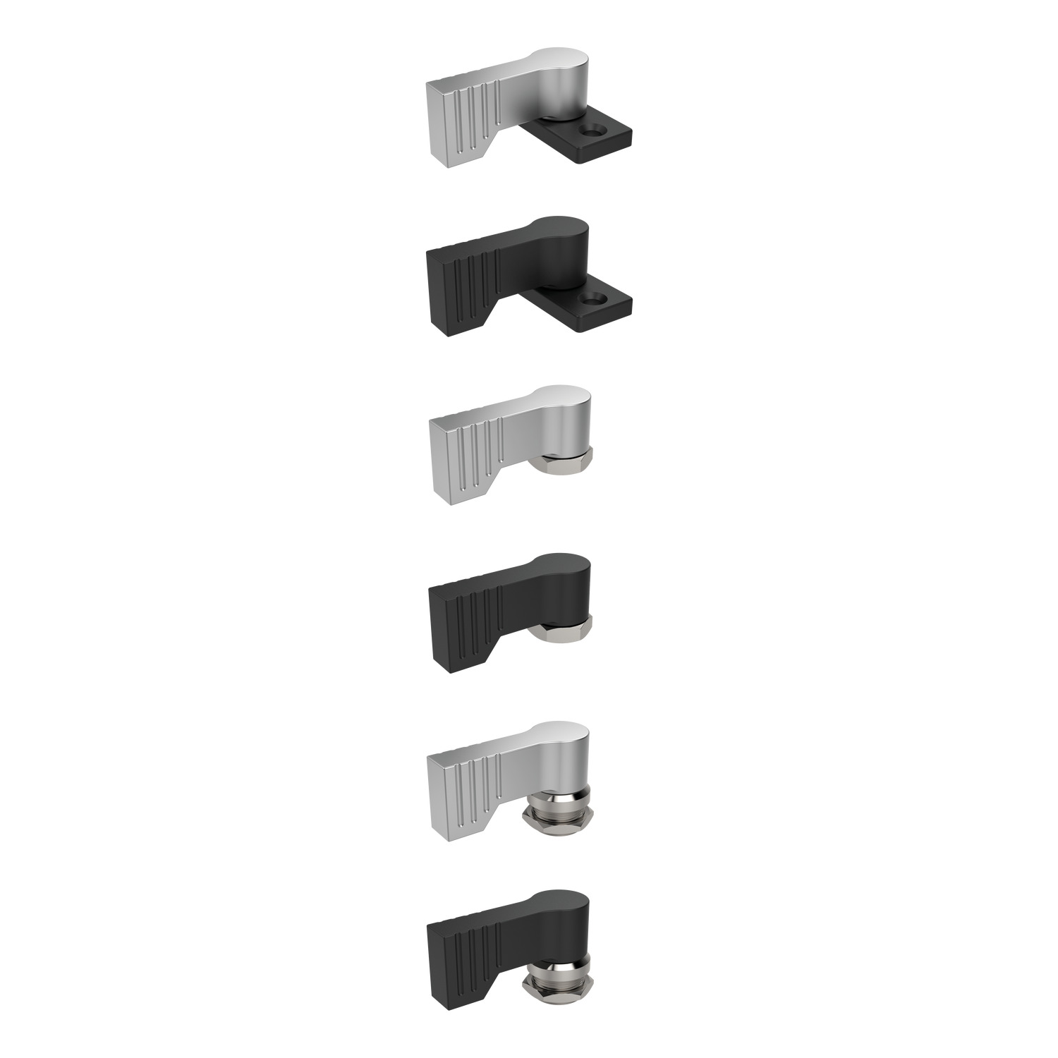 73906.W0202 Retaining Catches - Die cast zinc. Black - Mounting Plate - 17