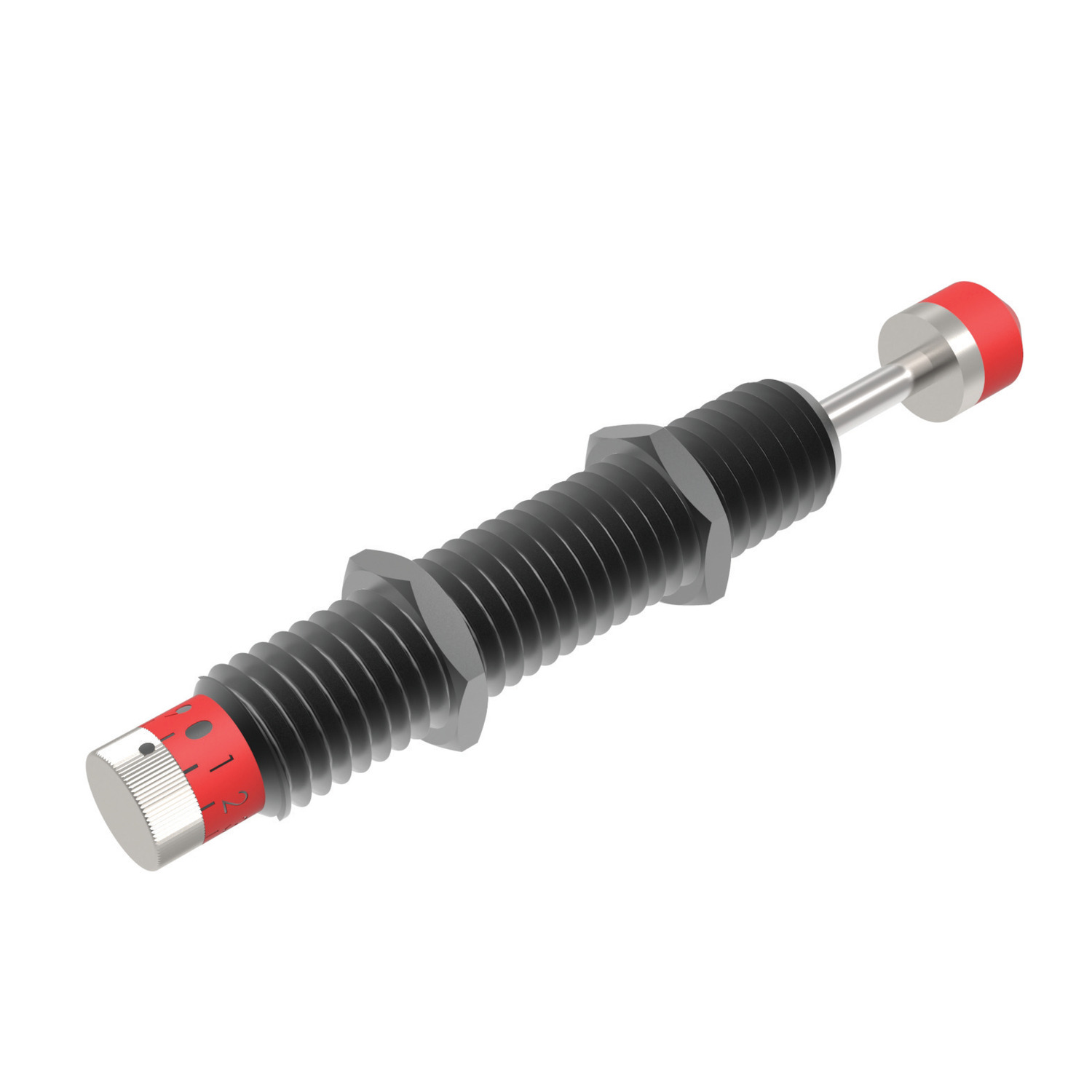 Shock Absorber, Adjustable Perfect for small applications, this small size shock aborber is for M14 - M20 threads.