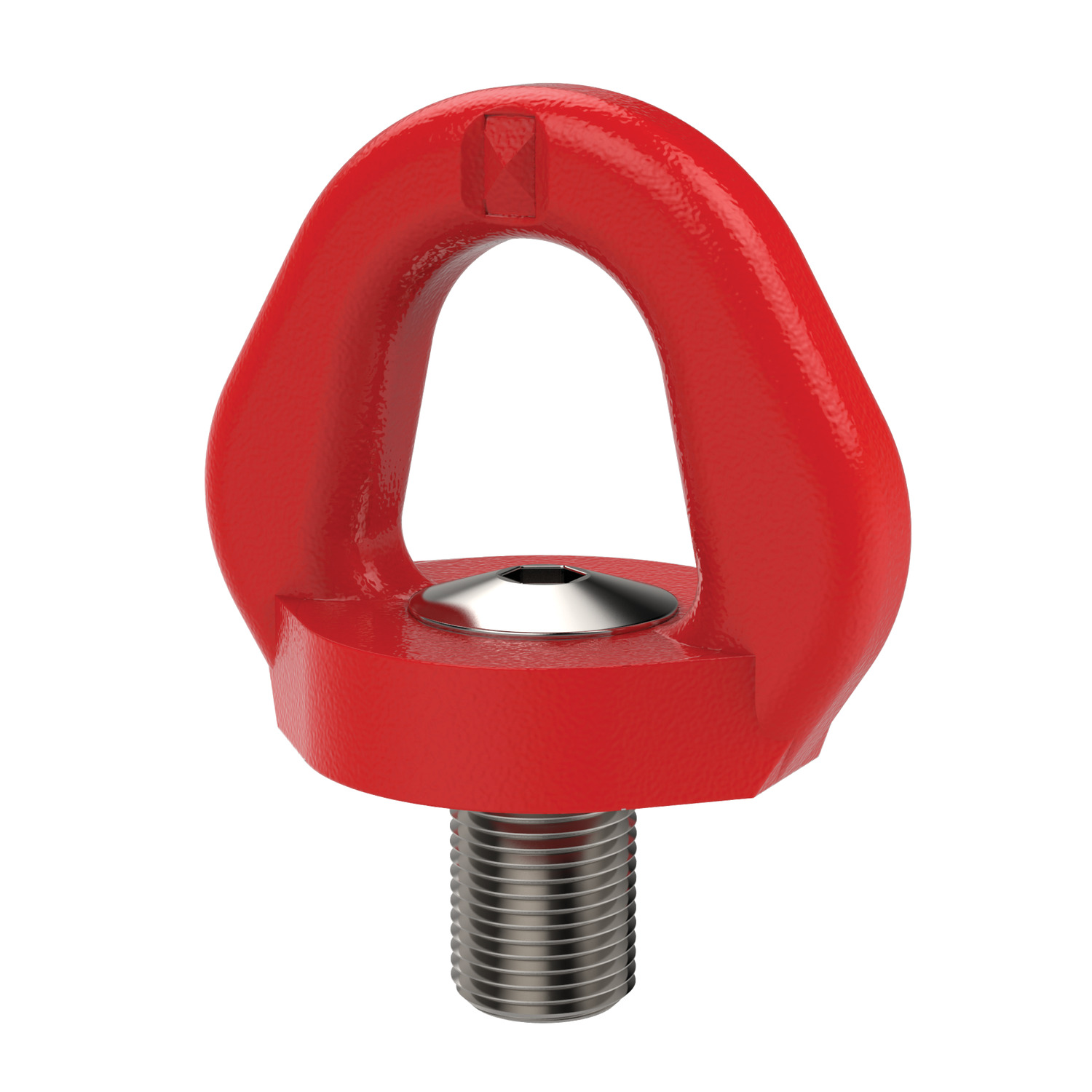 Swivel Eye Bolts Male Male swivel ring with single 360° articulation and coarse thread. Made from high tensile steel of strength class&gt;8. Features automatic position recovery to orient with sling direction.