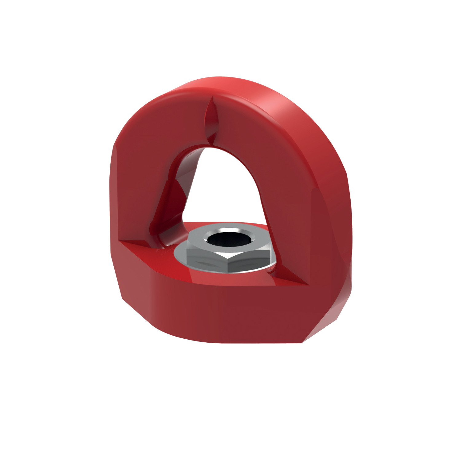Swivel Eye Nuts Female Female swivel ring with single 360° articulation and coarse thread. Made from high tensile steel of strength class&gt;8. Features automatic position recovery to orient with sling direction.