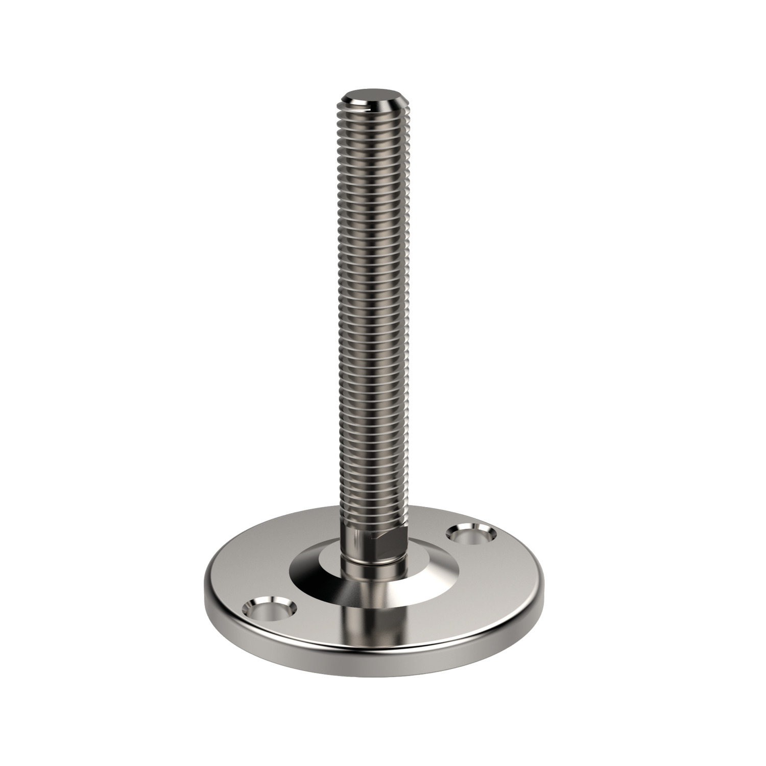 Levelling Feet - Bolt Down Stainless steel (AISI 304, AISI 316 on request) bolt down Levelling Feet for medium loads. Bolt allows for 5° articulation.