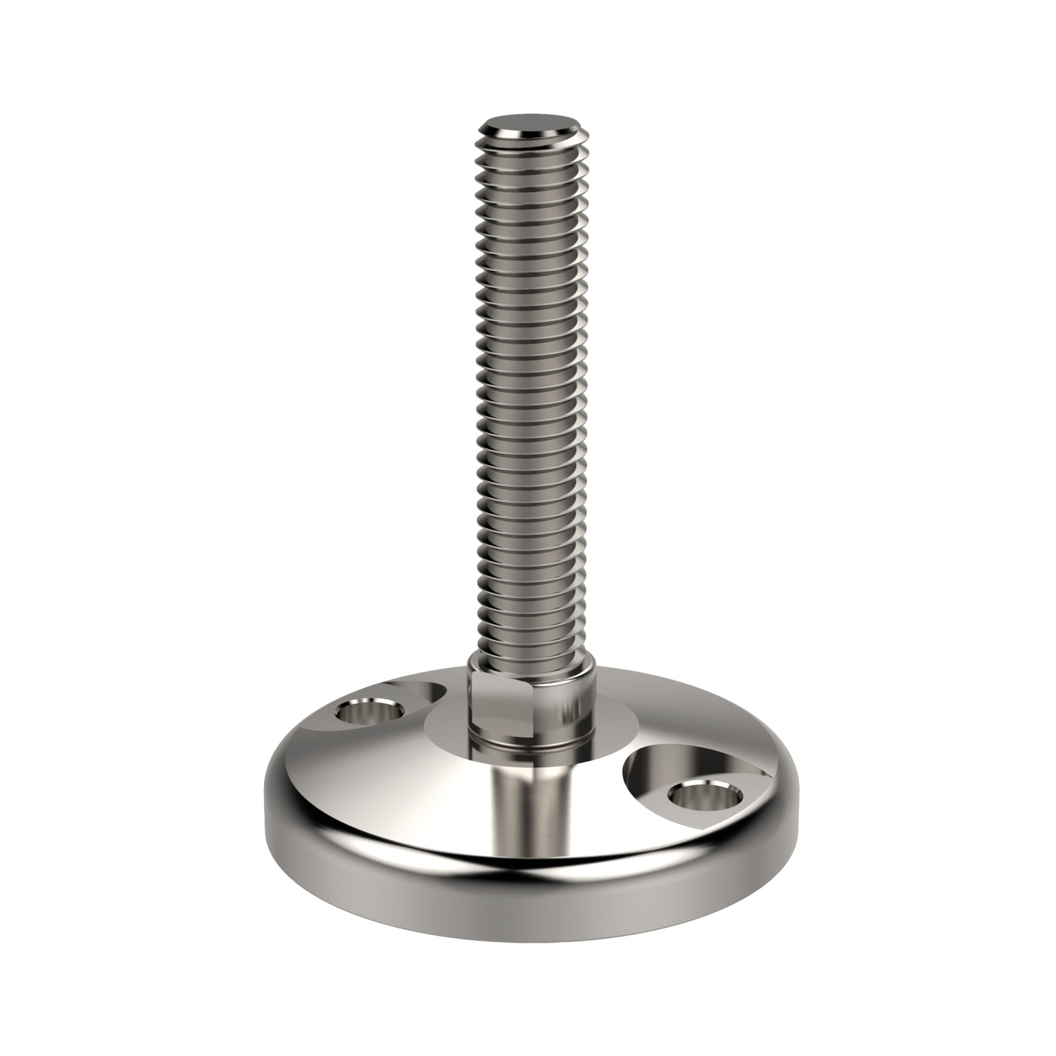 Levelling Feet - Bolt Down Heavy duty, fully stainless steel (AISI 304, AISI 316 on request) bolt down Levelling Feet for medium loads. Due to to dealing with heavy loads the thread bolt does not articulate.