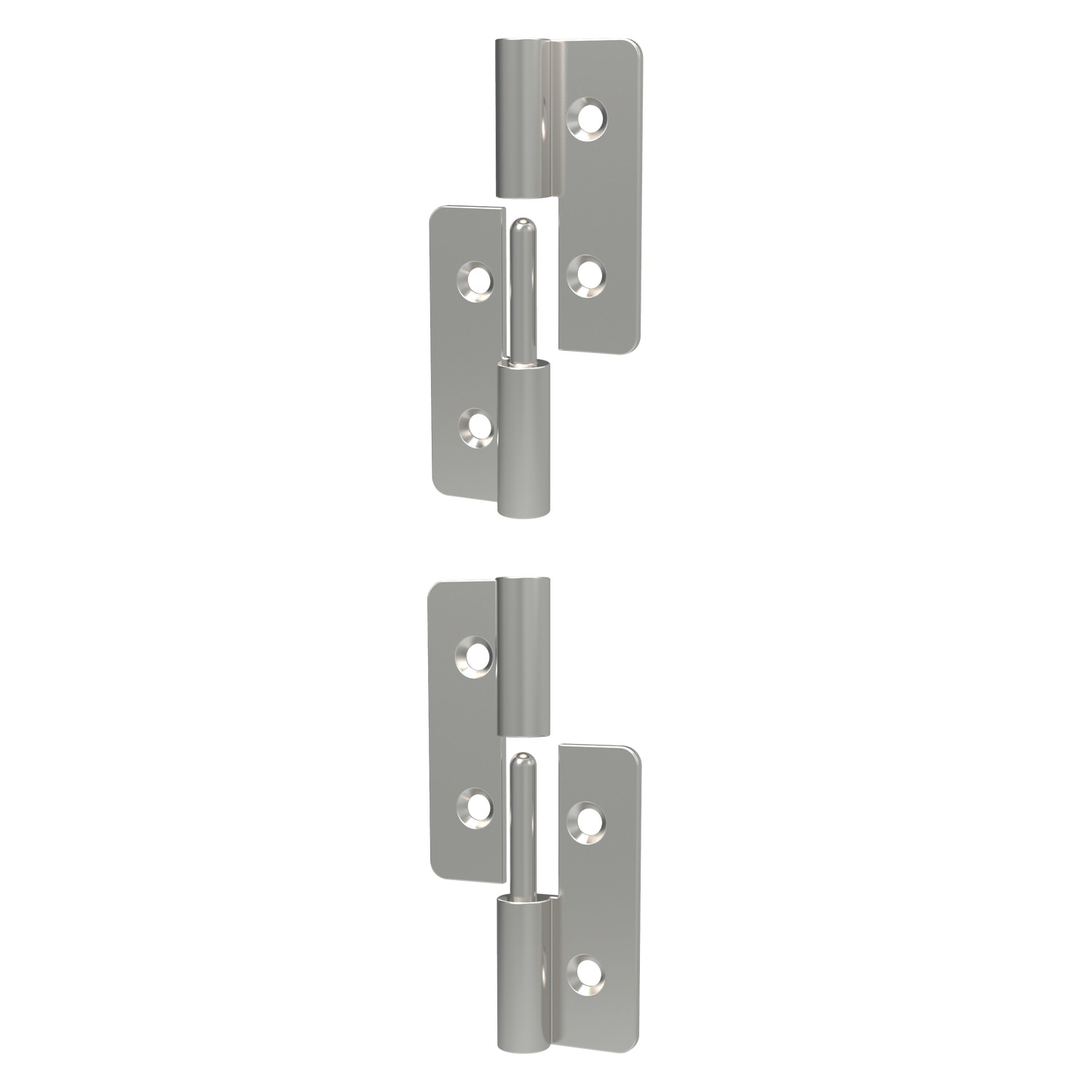 Lift-Off Hinges - Off-Set Made from stainless steel, AISI 304, with a polished finish.