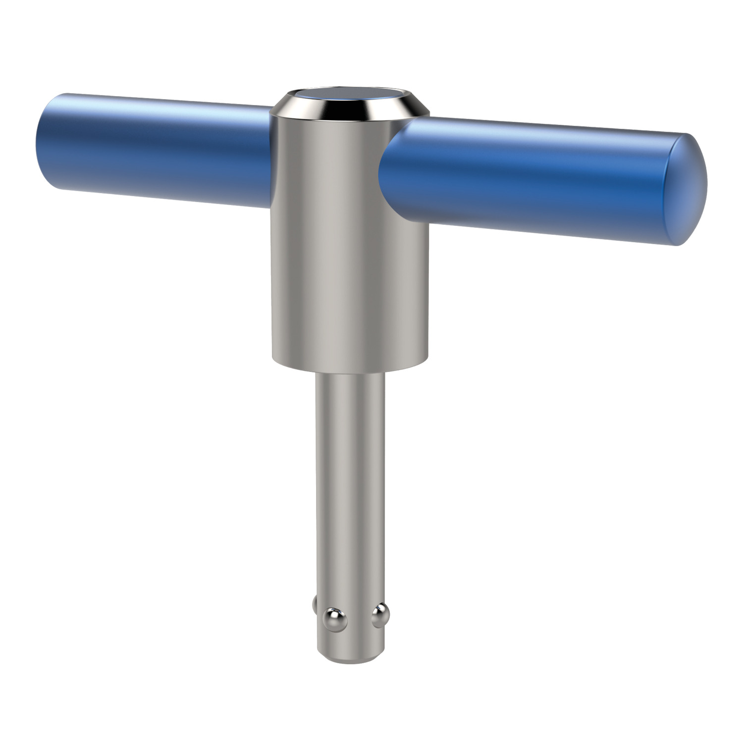 Lifting Pins-Self-Locking Easy to install t-handle self locking pin made from stainless steel with aluminium handle. Corrosion and weathering resistant, suitable for outdoor application.