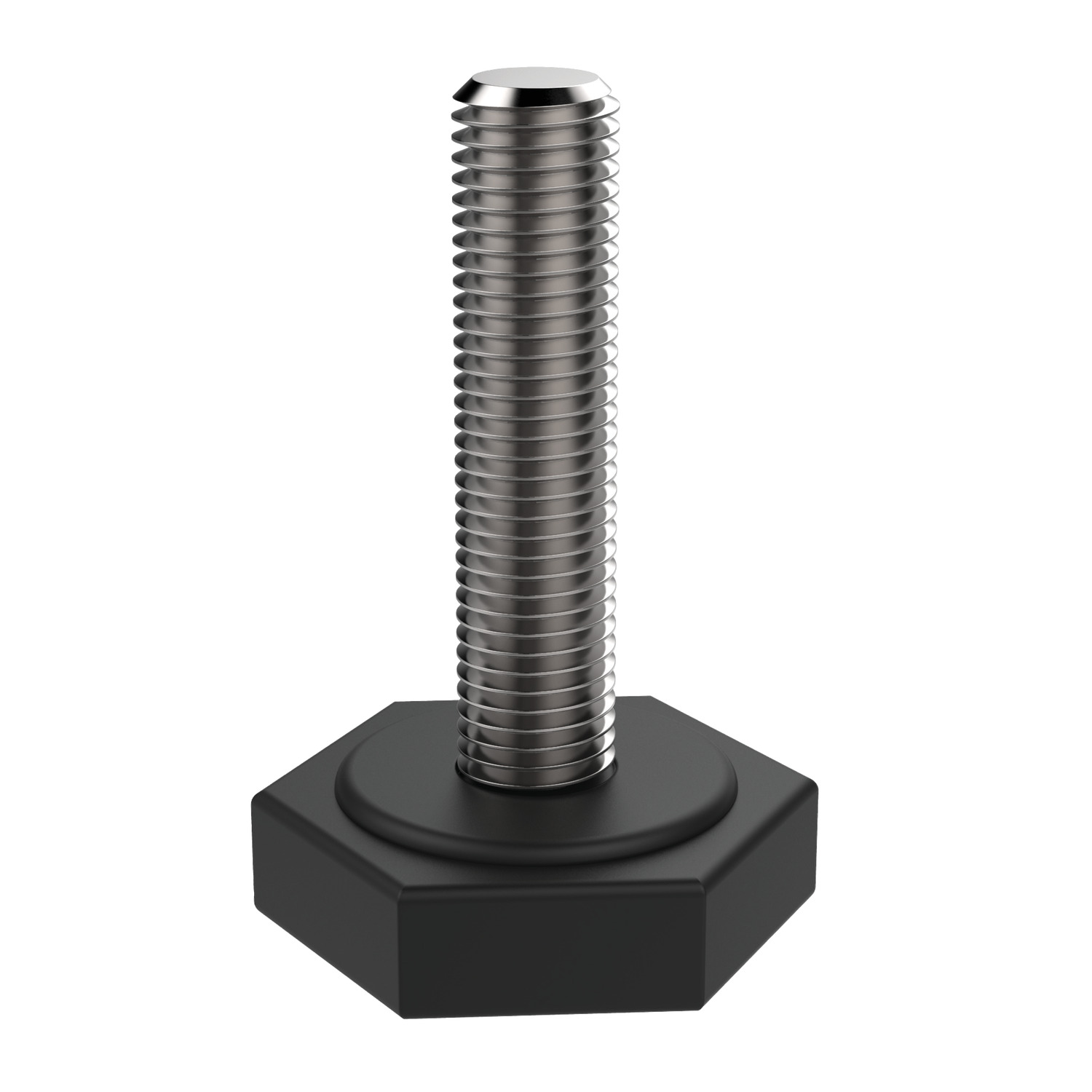 Mini Levelling Feet Mini Levelling Feet with galvanised steel stud and hexagon plastic base. Suitable for lightweight applications.