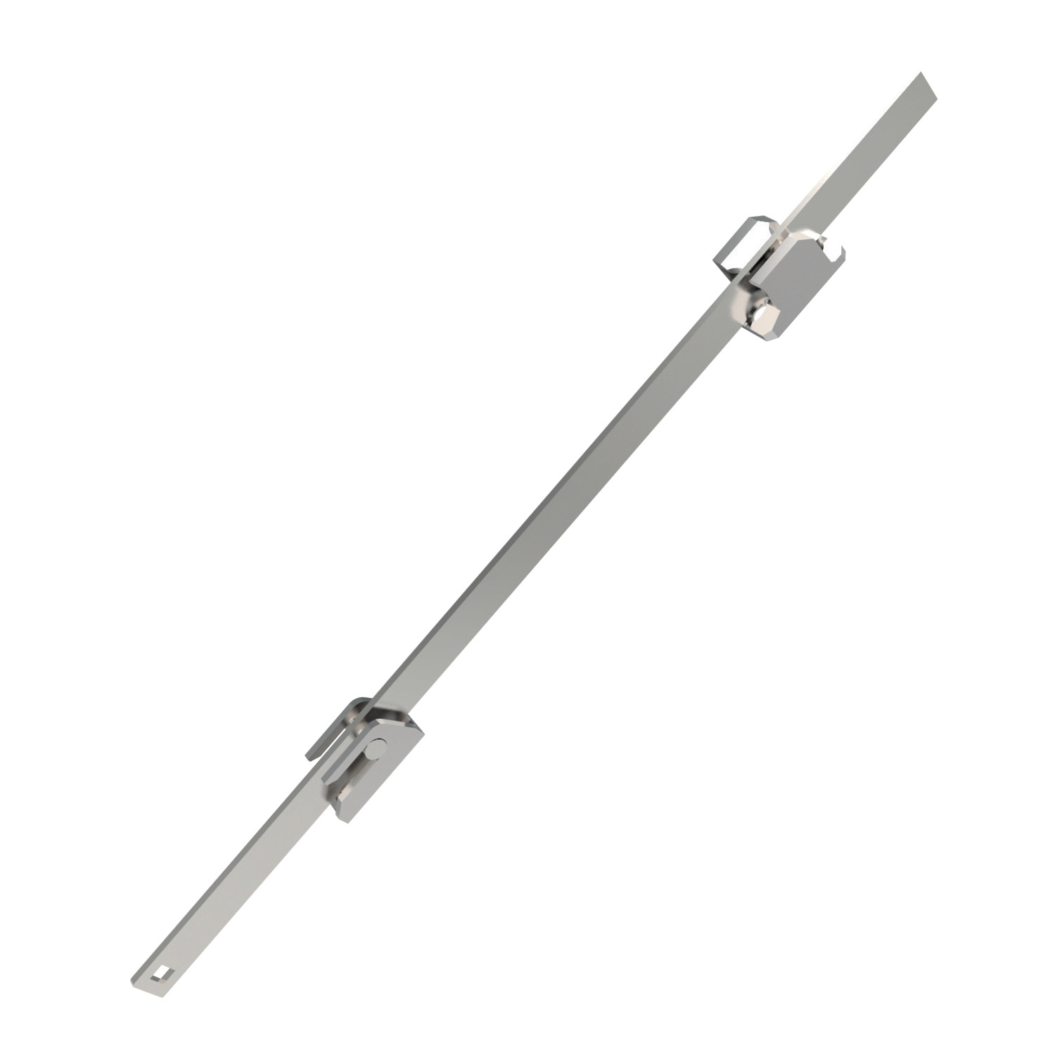 Multi-Point Latching Set A flat rod with locking pins Multi-Point Latching Set. Rods are made from zinc plated steel, rod guides polyamide and rod catchers die-cast zinc.