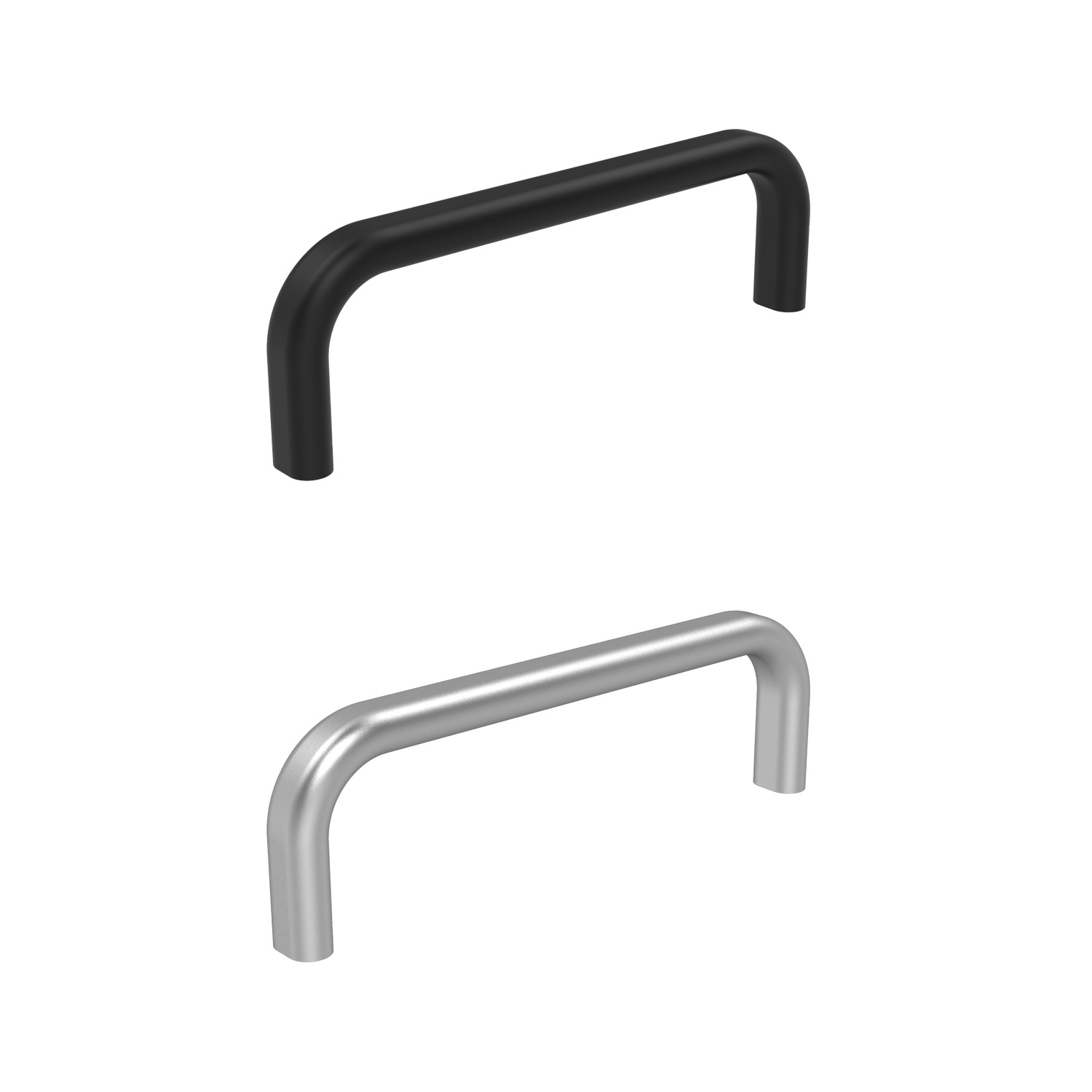 Pull Handles - Oval Our Aluminium Oval Pull Handles are anodized with a matt finish in natural colour or black. Minimum stress resistance of 500N.