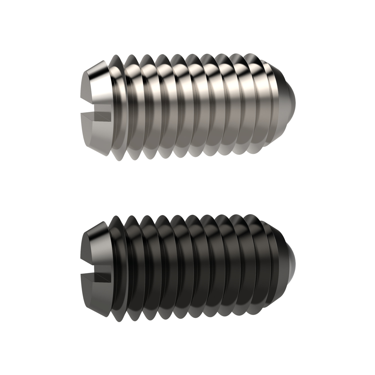 Spring Plungers A Ball-end and Slot Spring Plunger available in steel and stainless steel with sizes starting from M2 up to M24. Increased spring strength variations provided within the standard range.