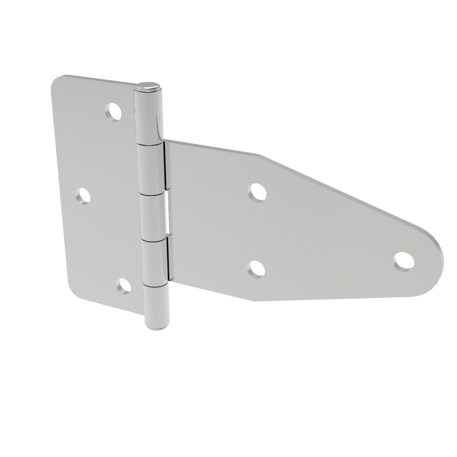 Surface Mount - Leaf Hinges Polished stainless steel (AISI 304) Surface Mount Leaf Hinges with screw mounts. Ideal for plain or flush mounted, isolated heavy doors or electrical panels. Operates at 180°.