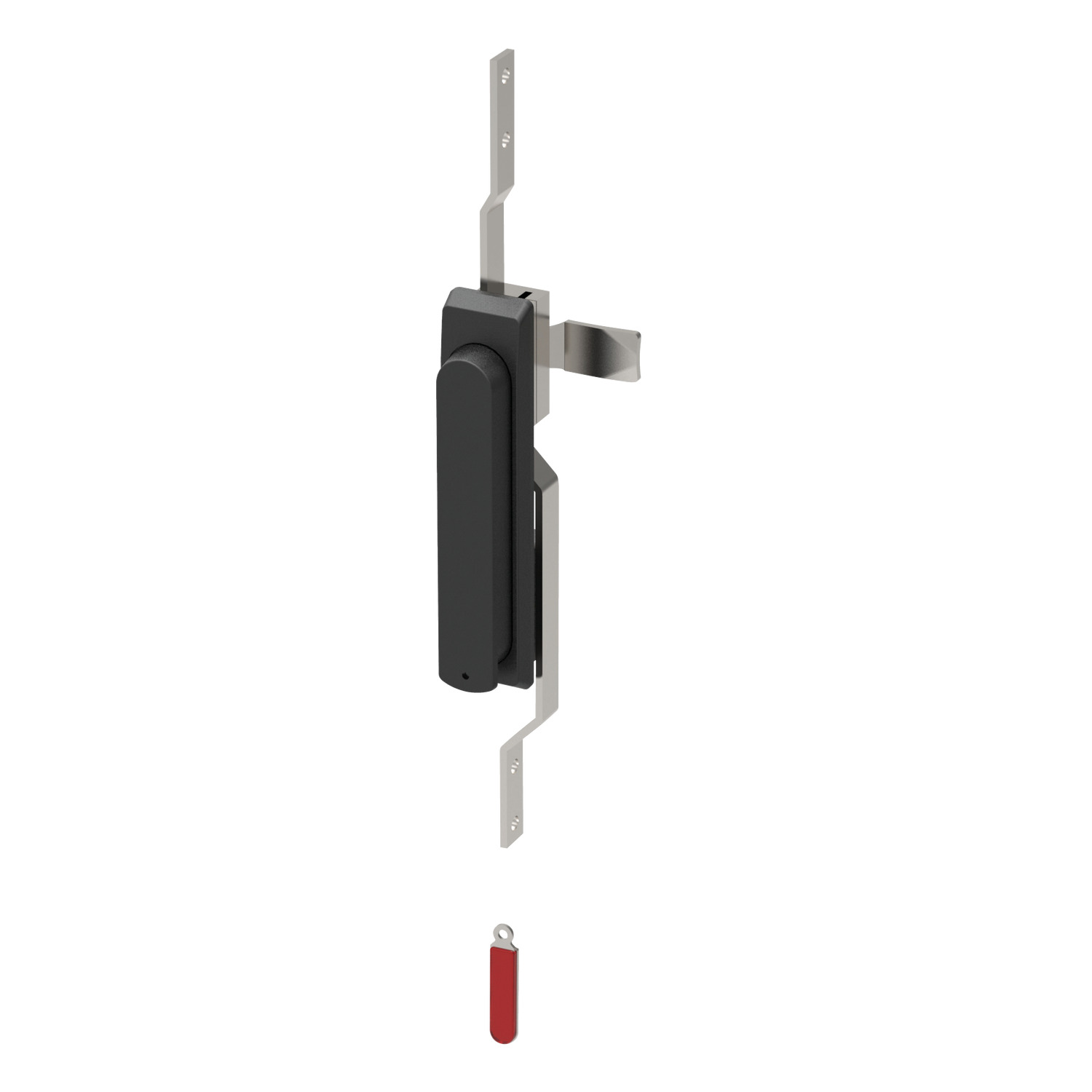 Swing Handles - with Rod Control The use of a magnetic key means that the possibility of material ingress is eliminated, as there is no key cavity. This swing handle can provide one, two or three point