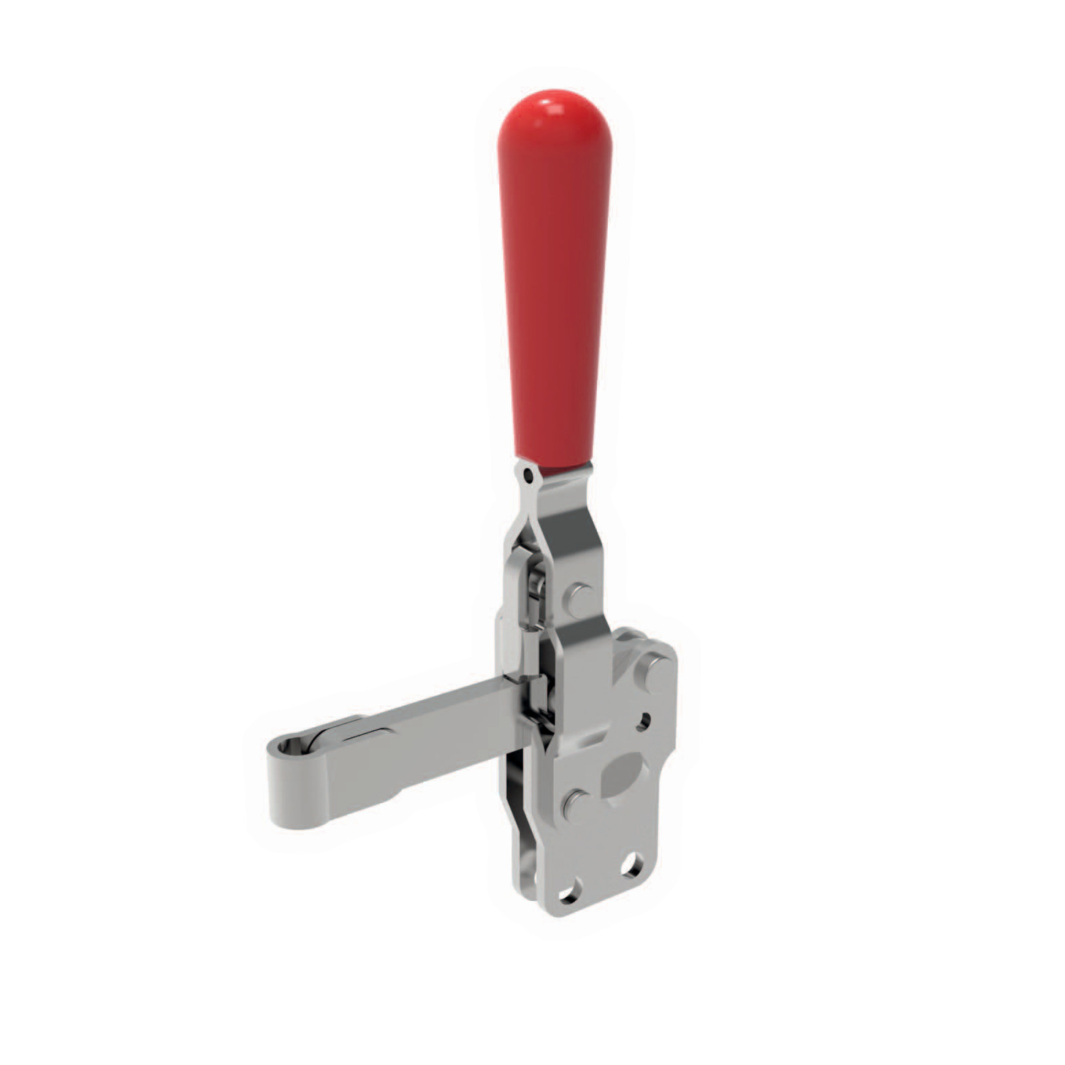 Toggle Clamps - Vertical Acting Vertical Acting Toggle Clamp with a weldable arm. Zinc plated. Supplied complete with clamping screw and rubber nose.