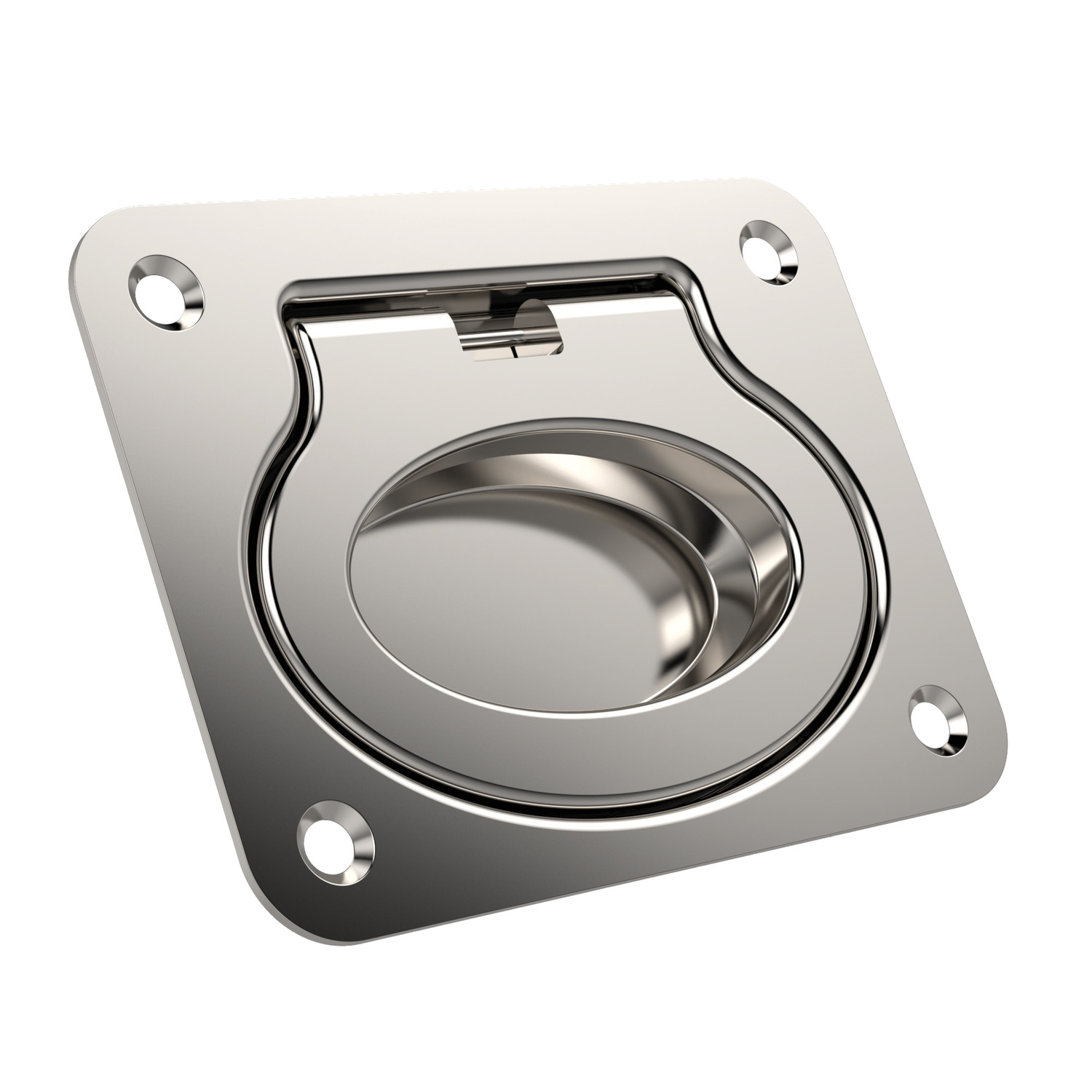 Ring Pulls - Recessed Recessed Ring Pulls and finger pulls are available in stainless steel with a pull back spring for Ring Pulls.