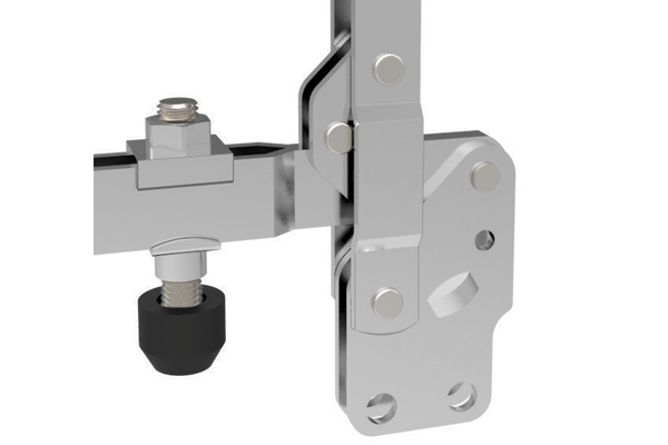 Vertical toggle clamp mounting mechanism